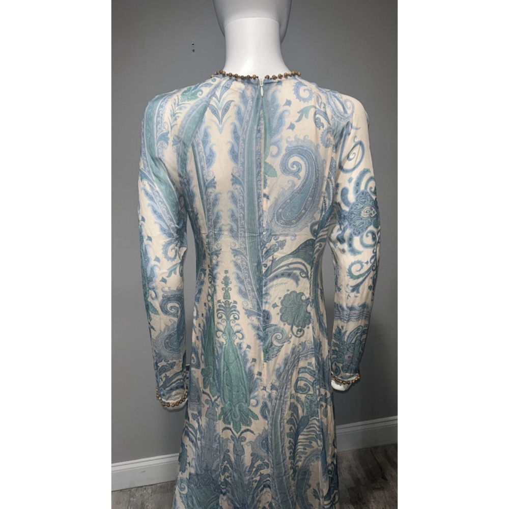Zimmermann Illuminate Turquoise Paisley Long Sleeve Maxi Dress Size 8 (2) - Picture 16 of 16